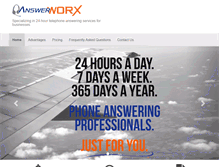 Tablet Screenshot of answerworx.com